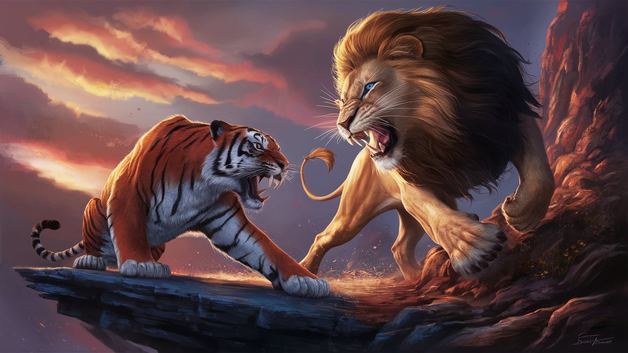 นิทานเสือกับสิงโต : The story of the tiger and the lion