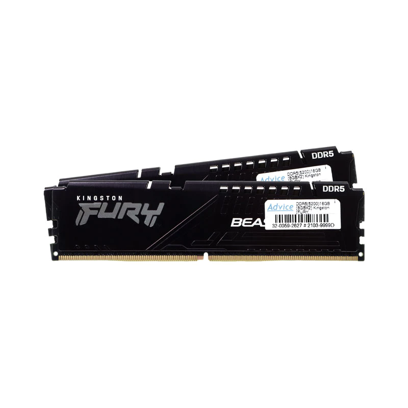 RAM DDR5 ชุดคู่ 16GB (8GBx2) จาก Kingston ความเร็วสูง เสถียร