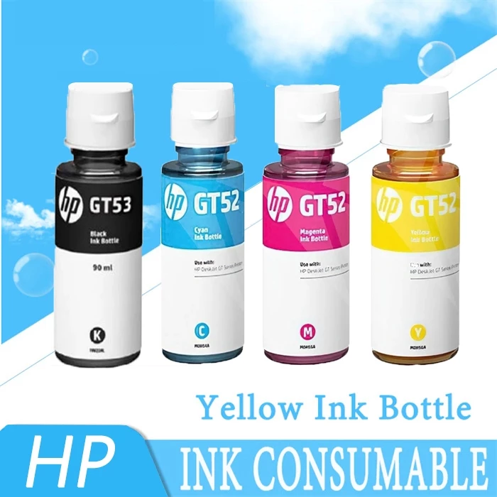 หมึกเติมแท้ HP GT53 XL GT51 , GT52 Set 4 สี 4 ขวด (มีกล่อง) For Hp HP315 HP415 HP500 HP515 ส่งจากกรุงเทพ